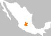 El estado de Guanajuato en el mapa de Mexico