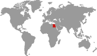 Egipto en el mapa del mundo